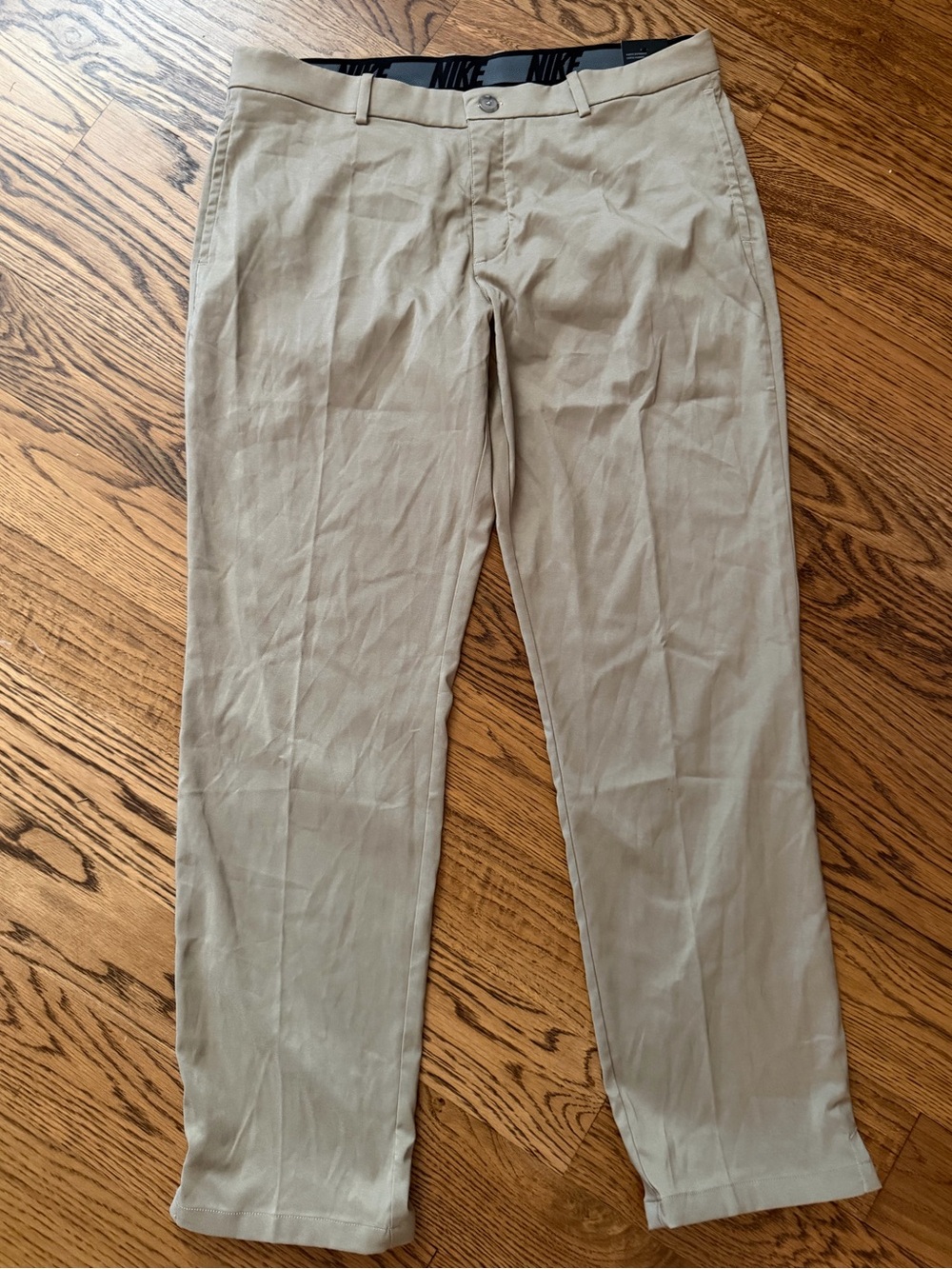 NWT Nike Dri-FIT Standard Fit Golf Active Pants Tan Khaki 38x32